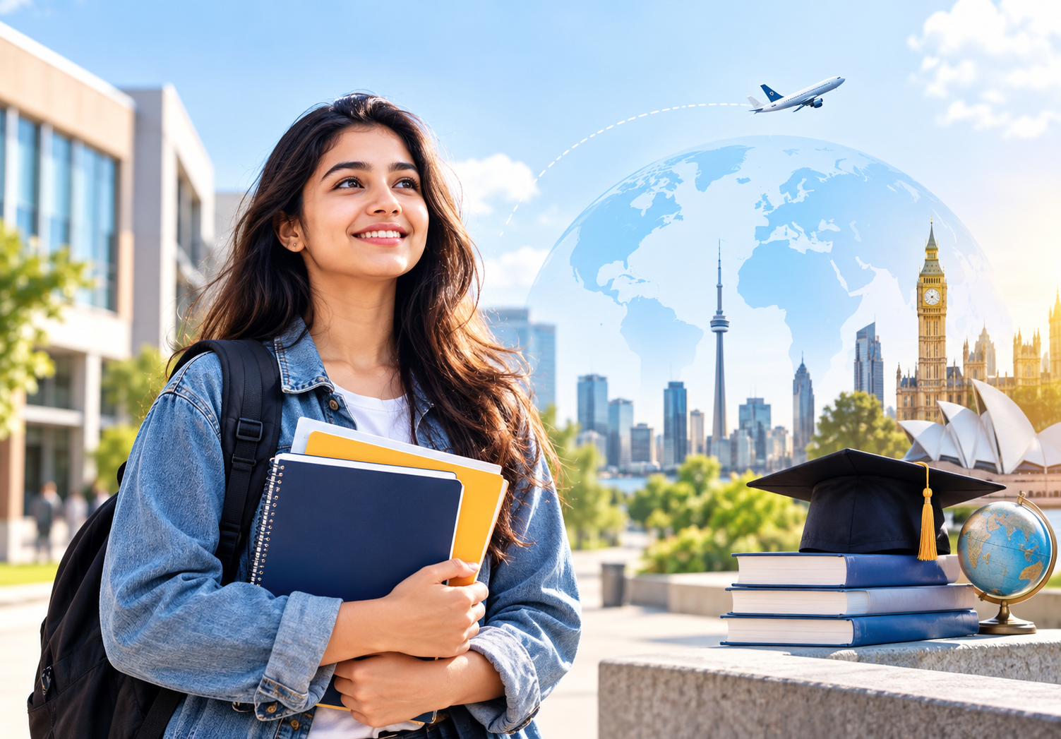 Dedicated student studying in a modern academic environment with a laptop and notebook